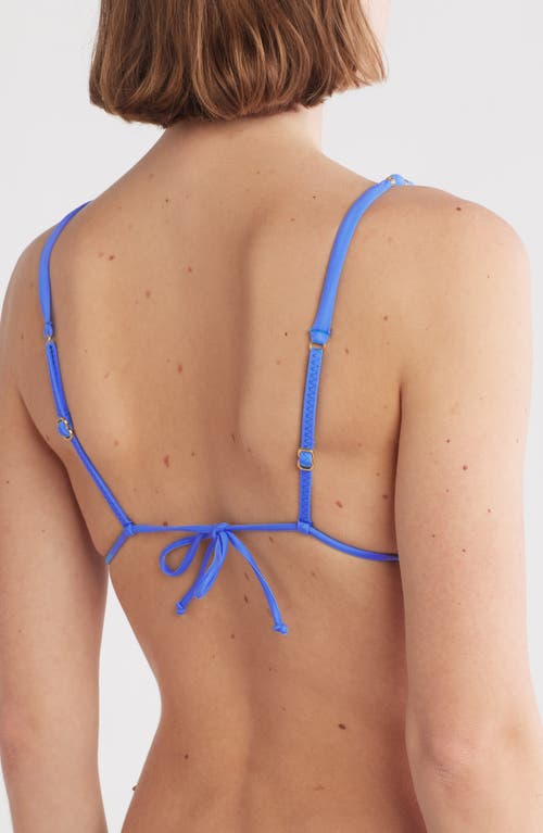 Vix Swimwear Solid Beads Triangle Bikini Top In Infinite