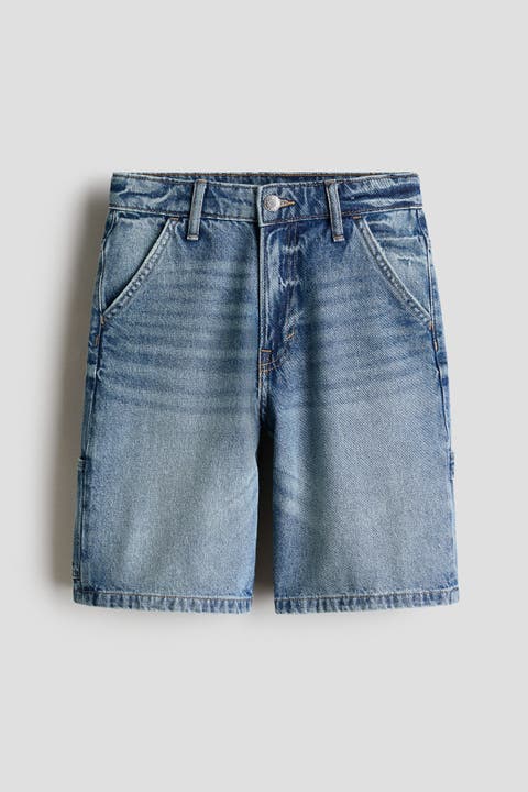 Denim carpenter shorts