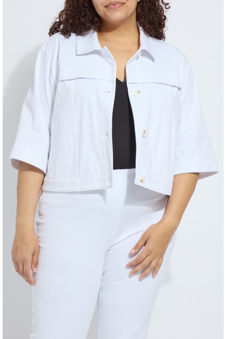 Remi Denim Jacket, Main, color, WHITE