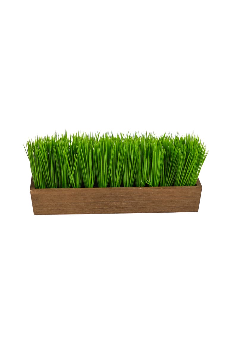 12-in Grass Artificial Plant in Decorative Planter, Main, color, Green
