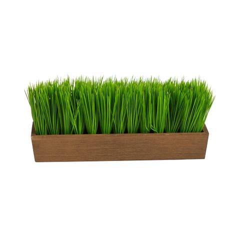 12-in Grass Artificial Plant in Decorative Planter