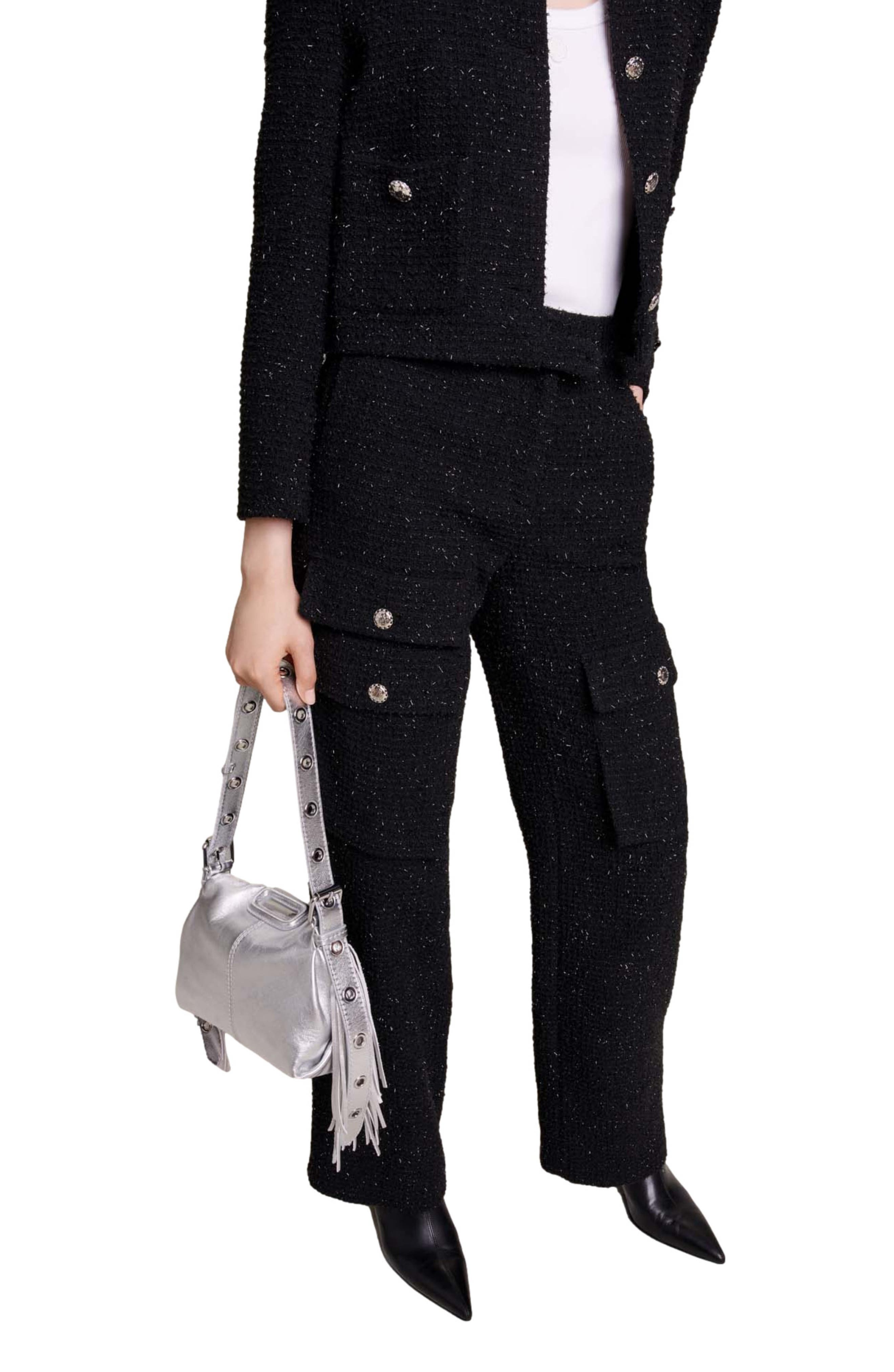 Miss M mini metallic leather bag, Alternate, color, SILVER