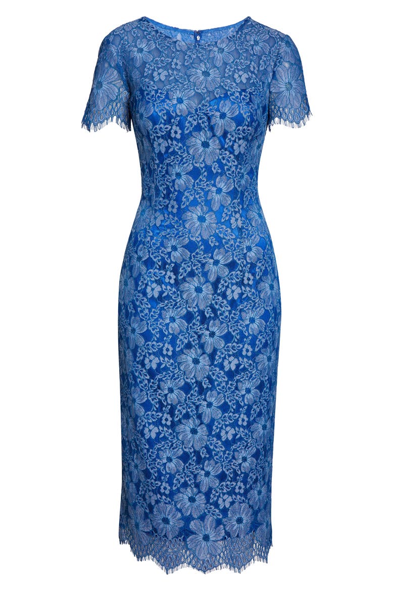 Floral Lace Cocktail Dress, Alternate, color, BLUE MULTI