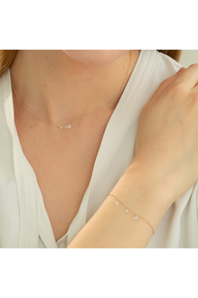 Sterling Silver 18k Gold Plated Emmeline Bracelet Delicate Design, Alternate, color, Gold