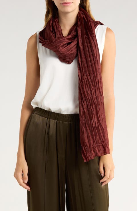 Whisper Plissé Silk Scarf