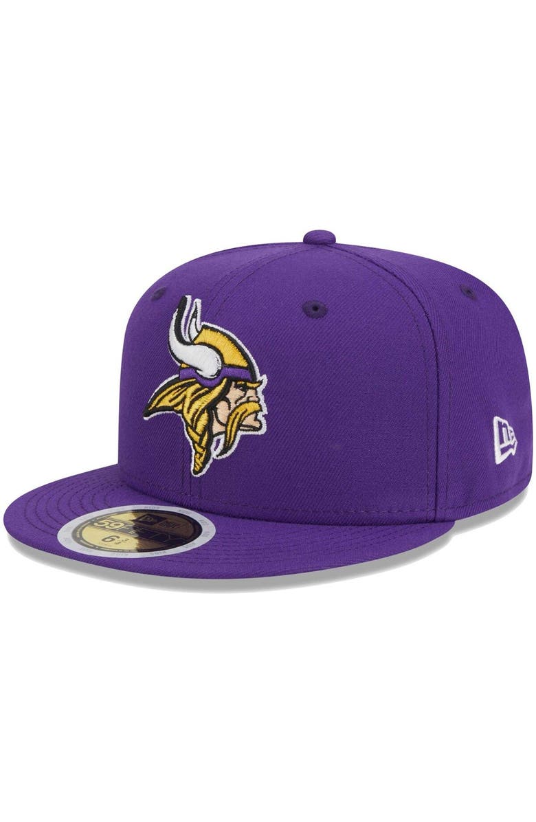 New Era Youth New Era Purple Minnesota Vikings Main 59FIFTY Fitted Hat, Alternate, color, Purple