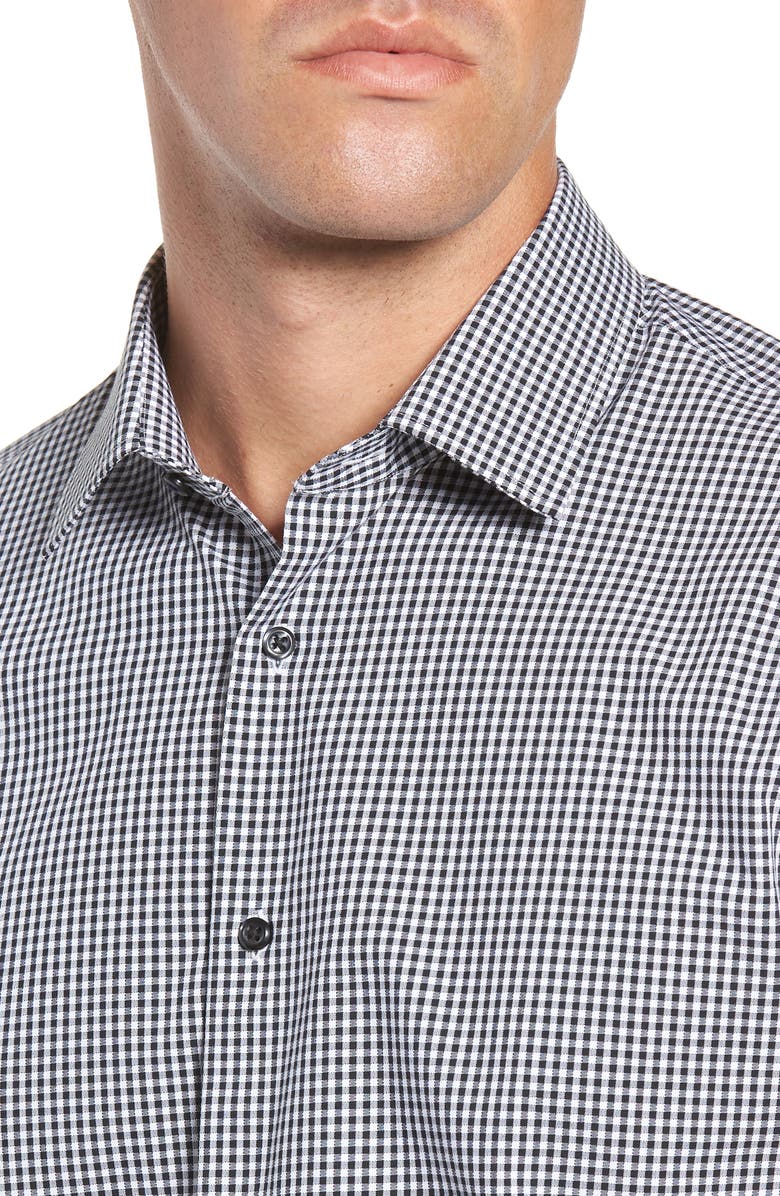 NORDSTROM MEN'S SHOP Tech-Smart Trim Fit Stretch Check Dress Shirt, Alternate, color, 