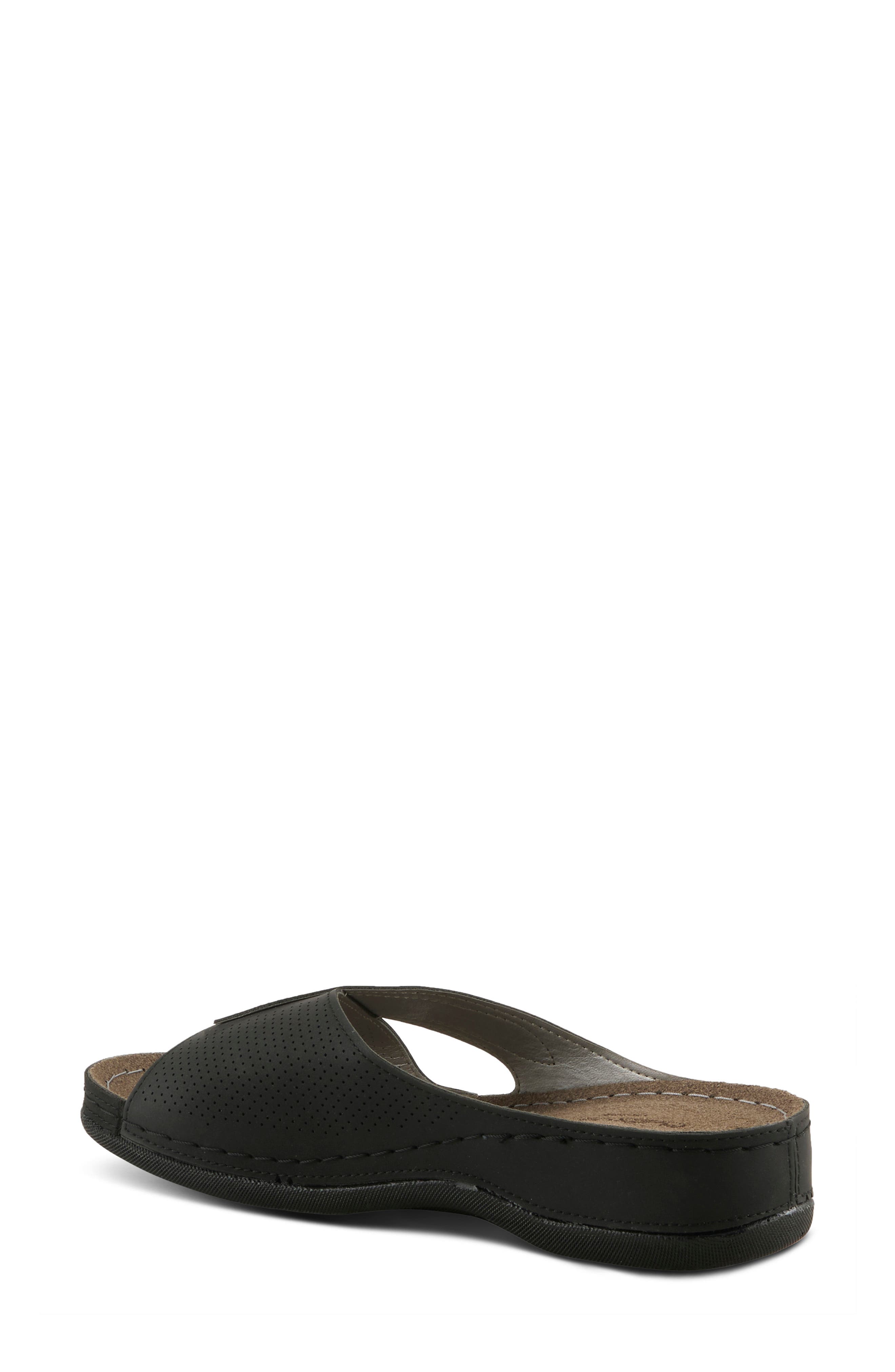 Rhinestone Wedge Slide Sandal, Alternate, color, BLACK