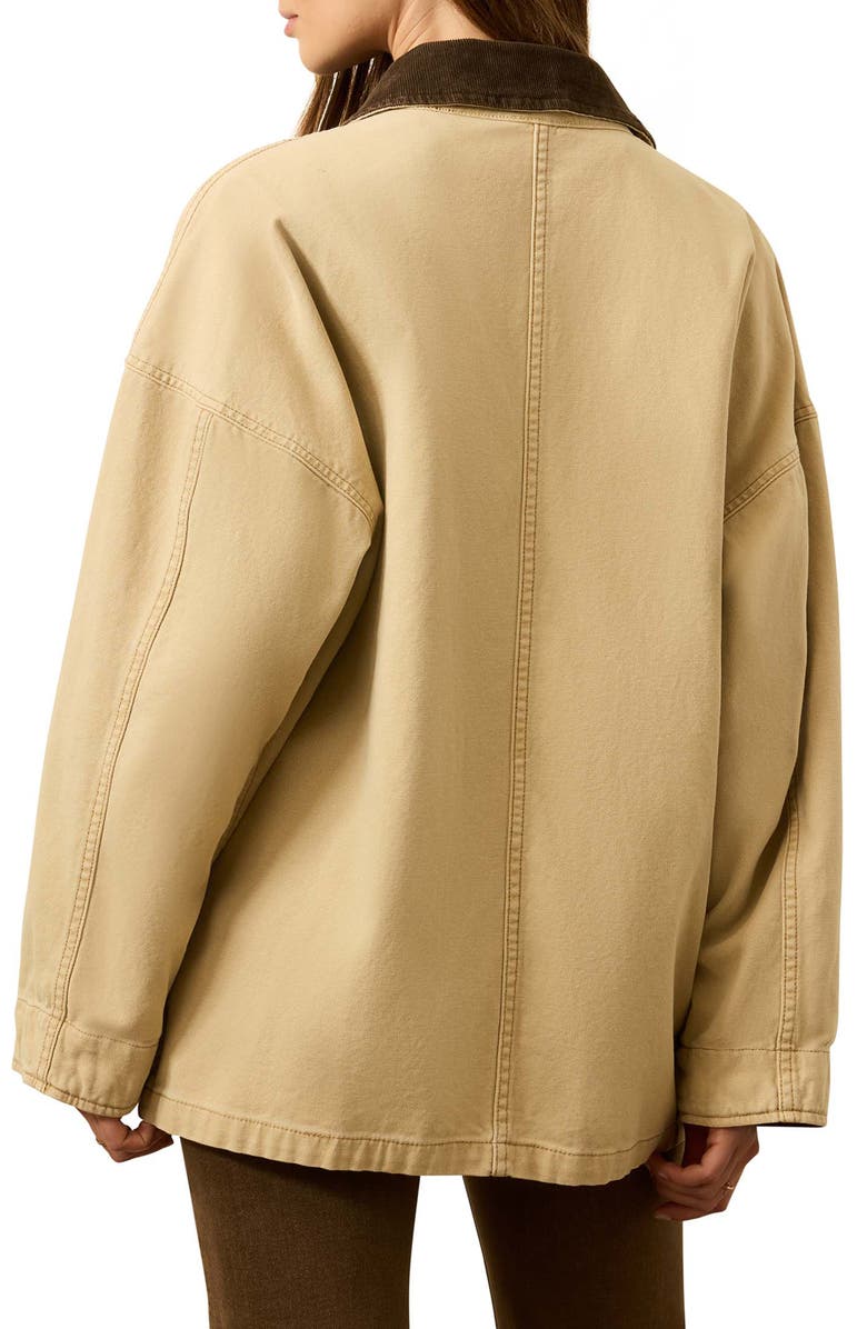 Faherty Sunwashed Canvas Barn Jacket, Alternate, color, Sandy Khaki