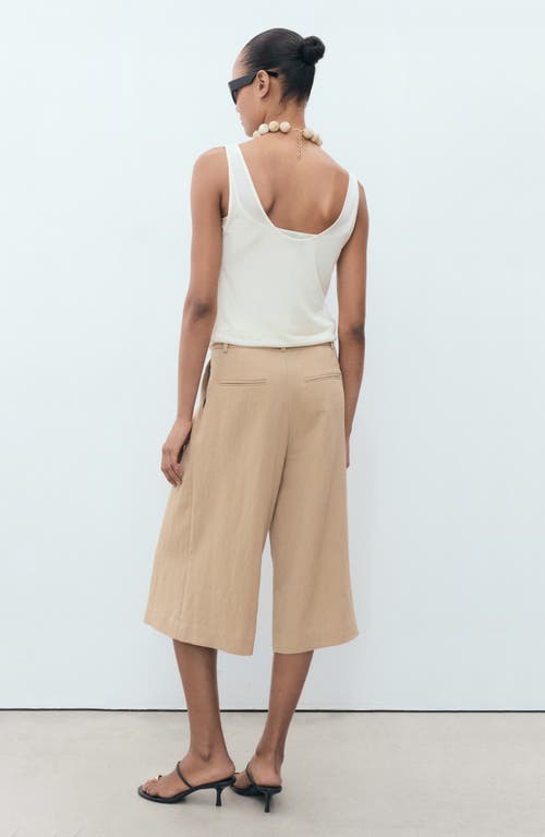 Mango Pleated Bermuda Shorts In Multi