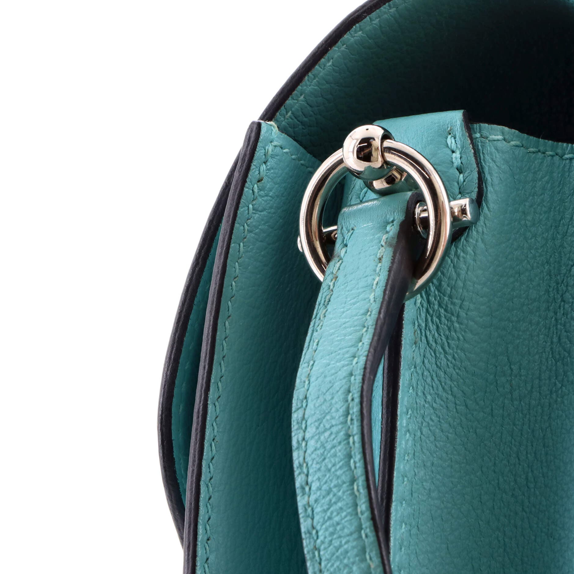 Pre-Owned Hermes Roulis Bag Evercolor 18, Alternate, color, Bleu Atoll