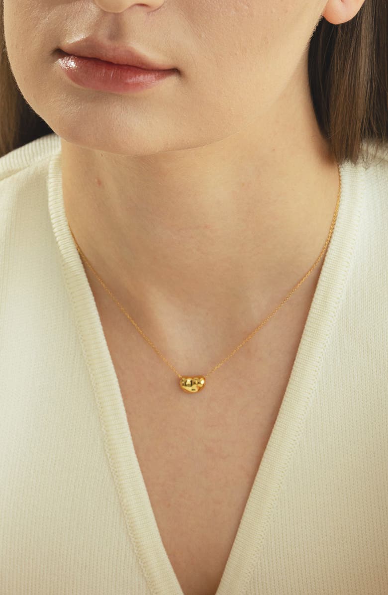 Bearfruit Jewelry Sterling Silver 18k Gold Plated Alexandra Necklace Dainty Minimalist, Alternate, color, Gold