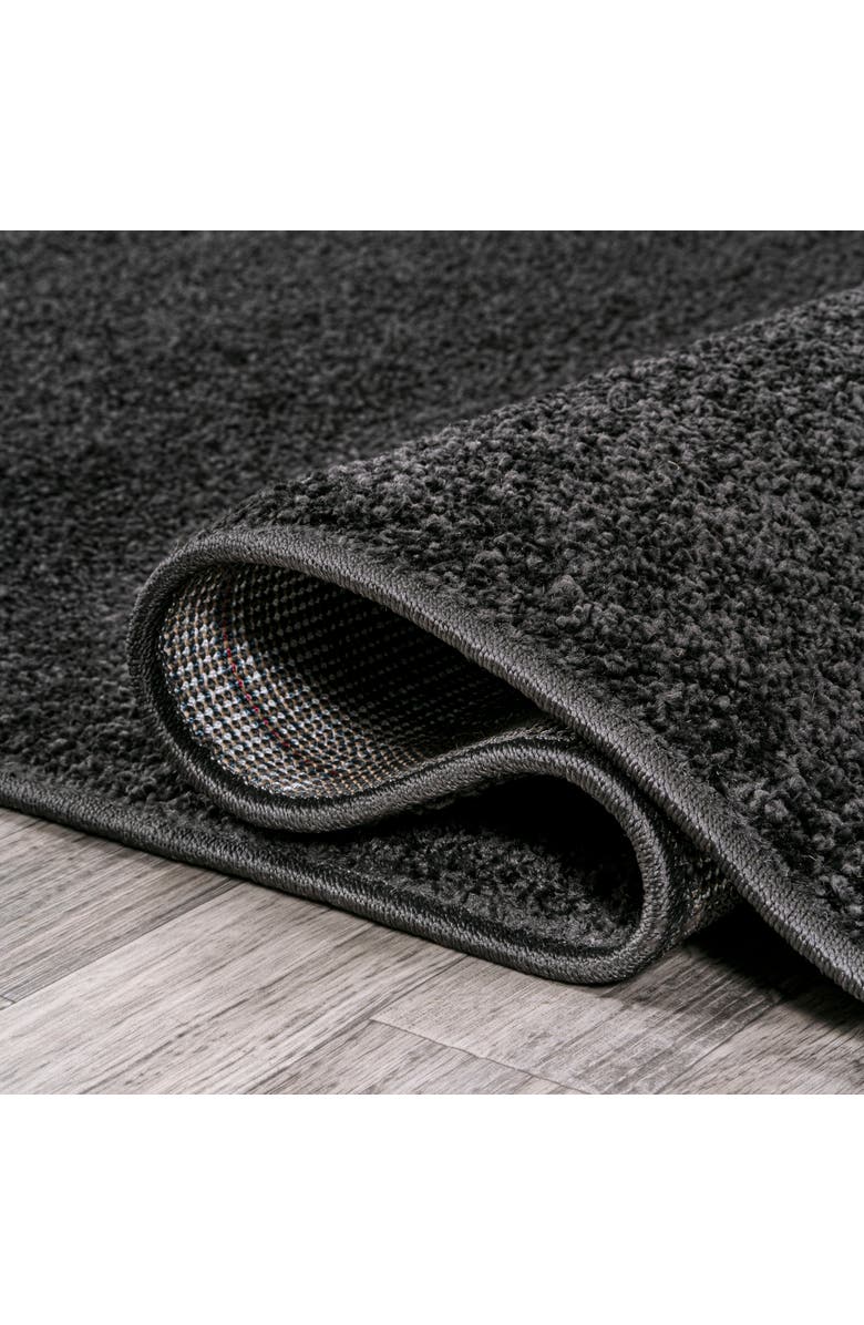 JONATHAN Y Haze Solid Low-Pile Round Area Rug, Alternate, color, Onyx-Black