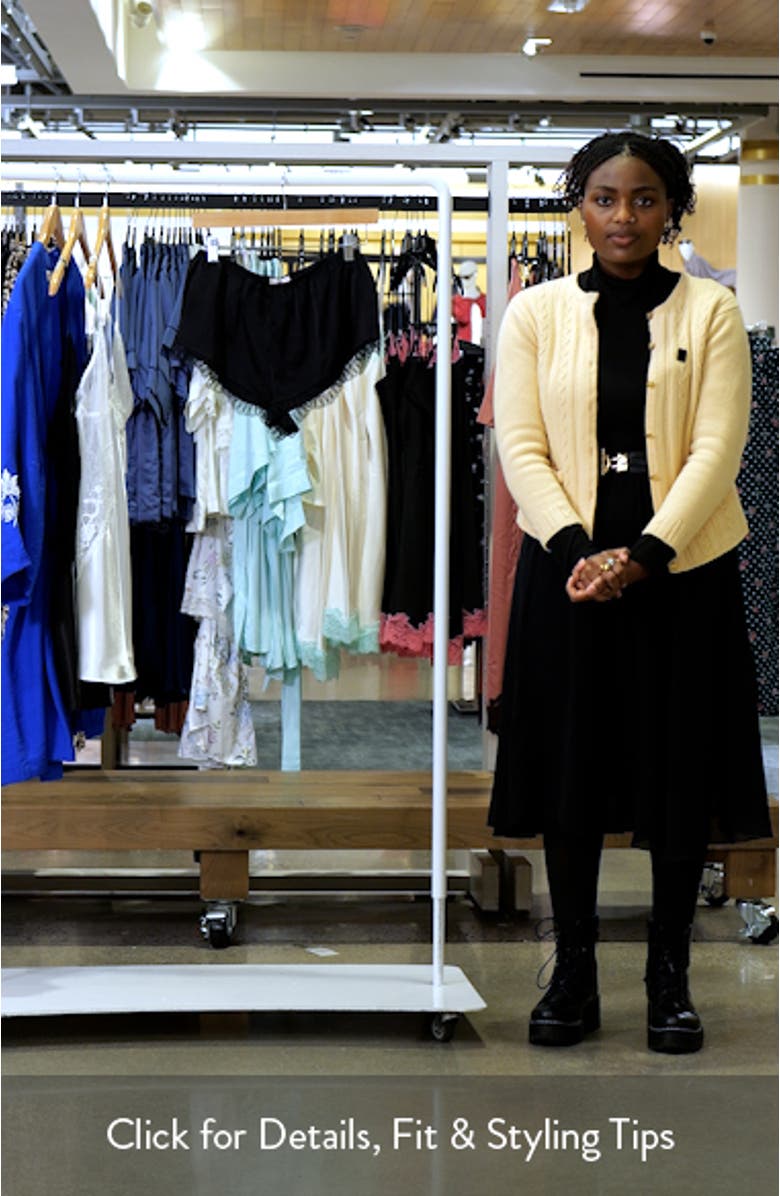 Lace Trim Silk Shorts, sales video thumbnail