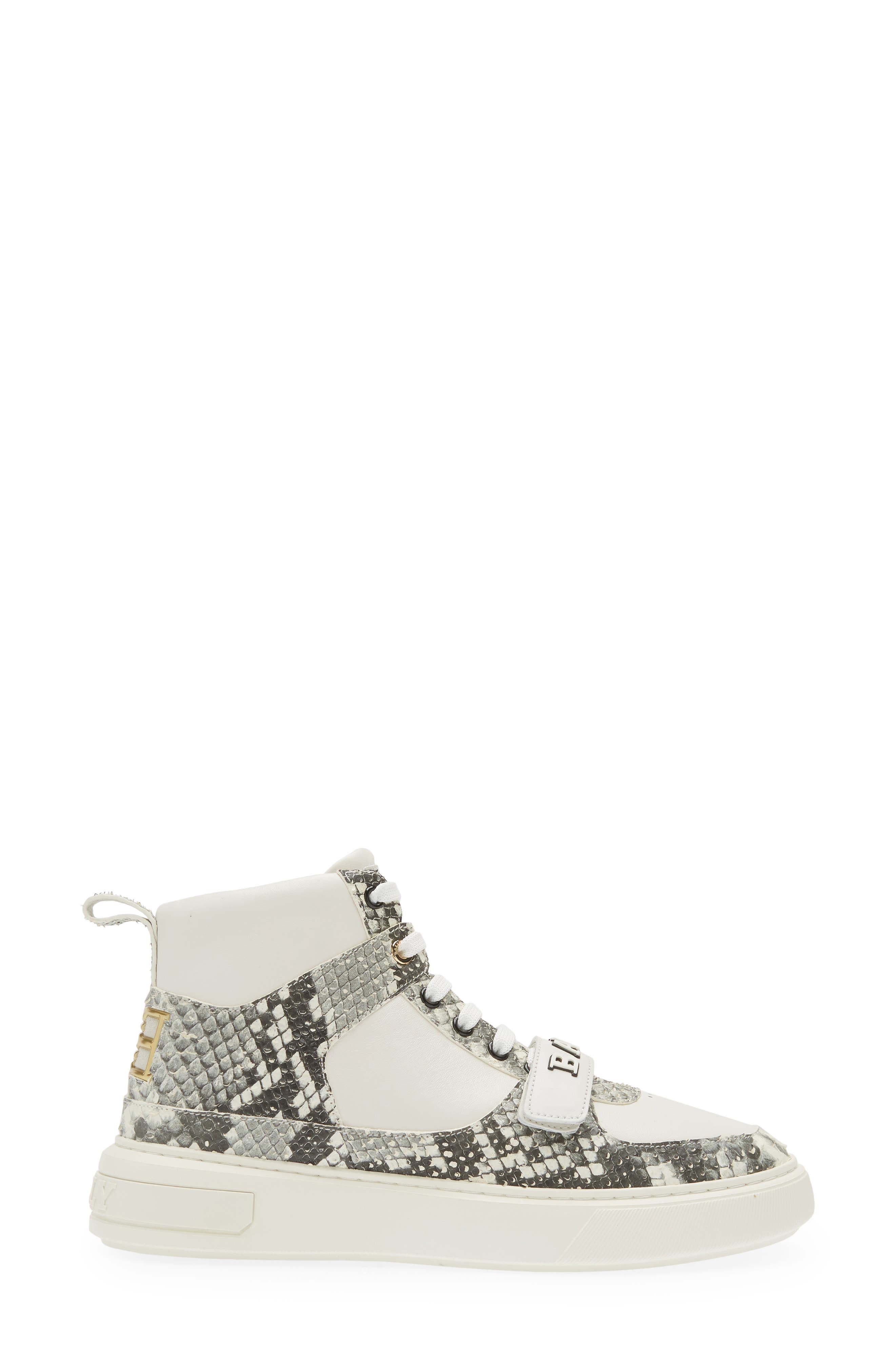 Bally Merryk Snakeskin Embossed High Top Sneaker, Alternate, color, 
