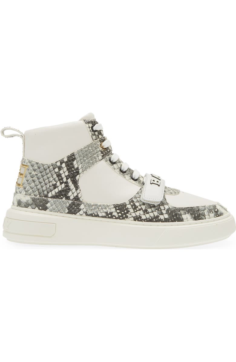 Bally Merryk Snakeskin Embossed High Top Sneaker, Alternate, color,