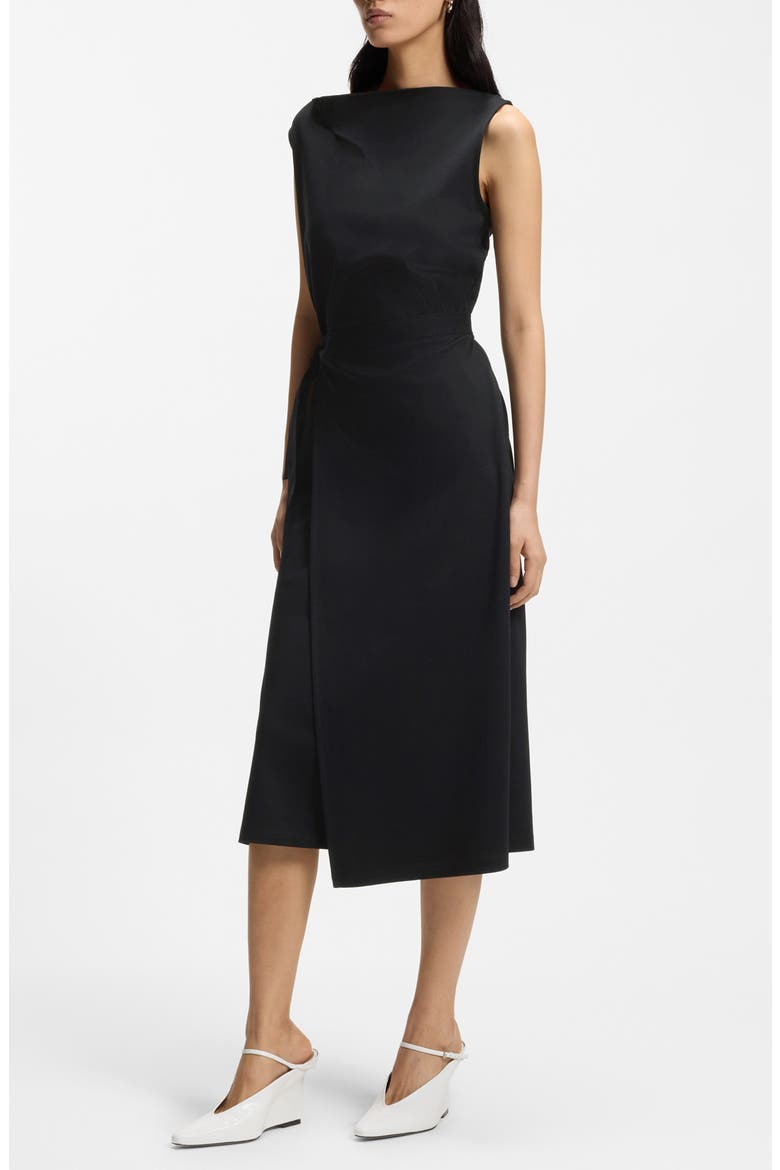 Emiaky Sleeveless Midi Dress, Main, color, BLACK