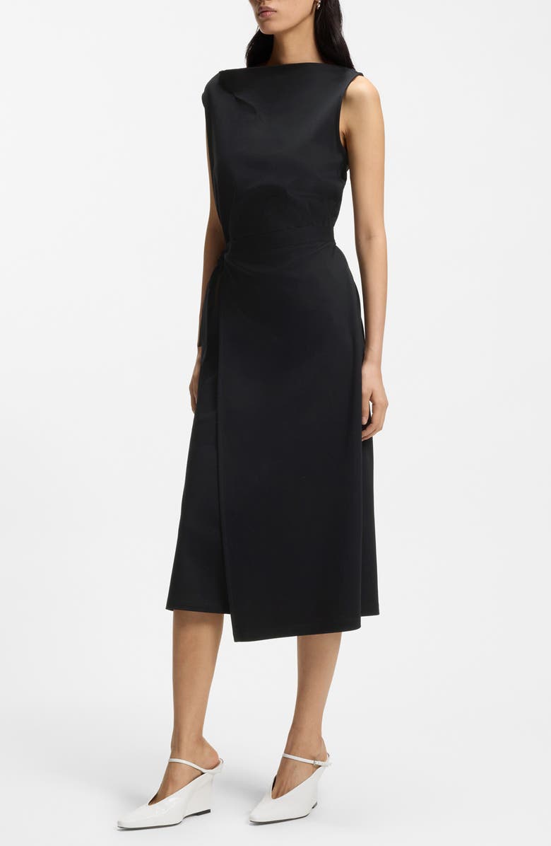 BOSS Emiaky Sleevless Midi Dress, Main, color, Black