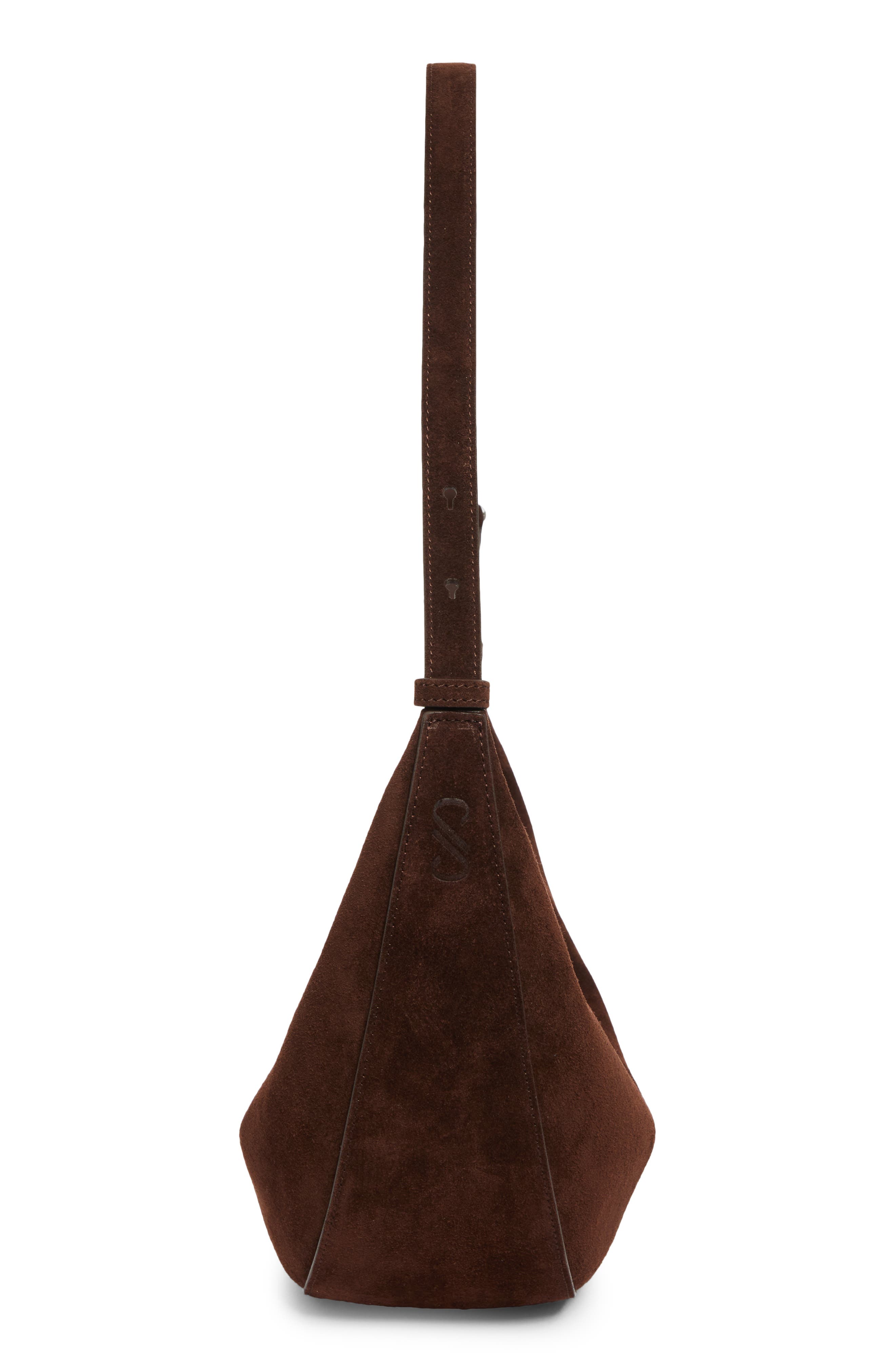 Proenza Schouler Slide Suede Hobo Bag, Alternate, color, Chocolate
