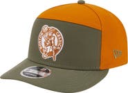New Era Men's New Era  Olive/Burnt Orange Boston Celtics Two-Tone Color Pack Split Panel 9FIFTY Adjustable Hat