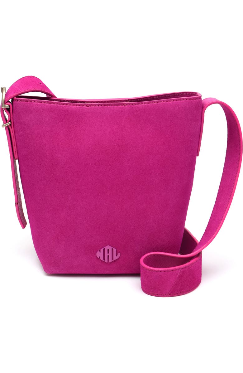 New Amsterdam Leatherworks Jayden Suede Bucket Bag, Main, color,