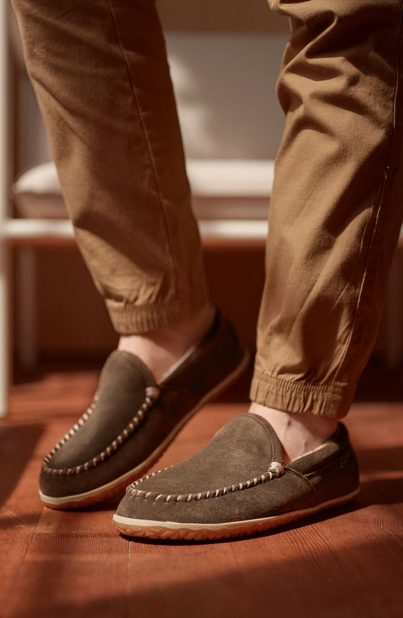 Tilden Slipper, Alternate, color, AUTUMN BROWN
