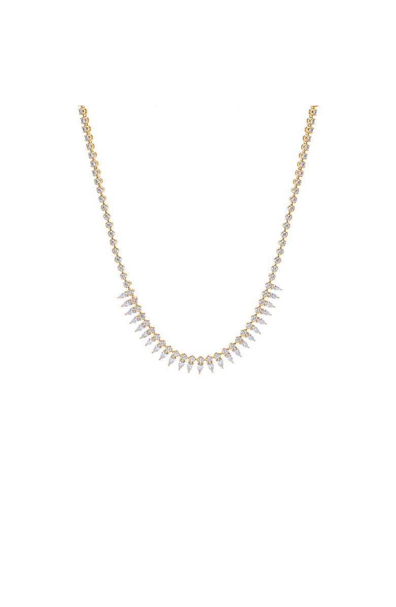 BY ADINA EDEN Marquise CZ Fringe Tennis Necklace, Main, color, Gold