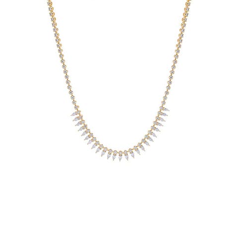 Marquise CZ Fringe Tennis Necklace