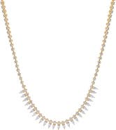 BY ADINA EDEN Marquise CZ Fringe Tennis Necklace