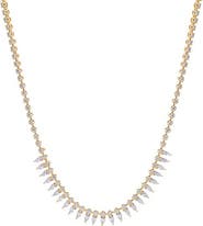BY ADINA EDEN Marquise CZ Fringe Tennis Necklace