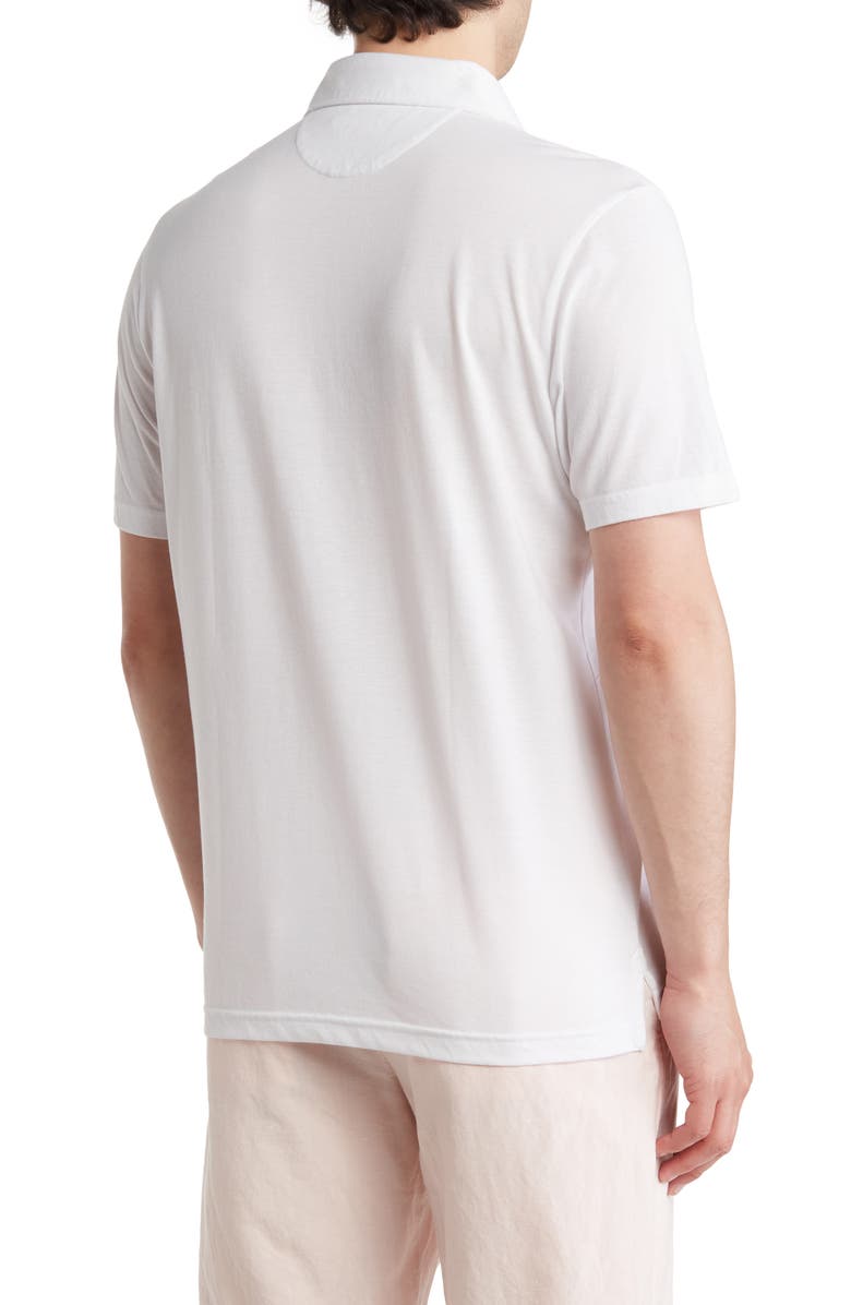 Faherty Heather Stretch Polo, Alternate, color, White