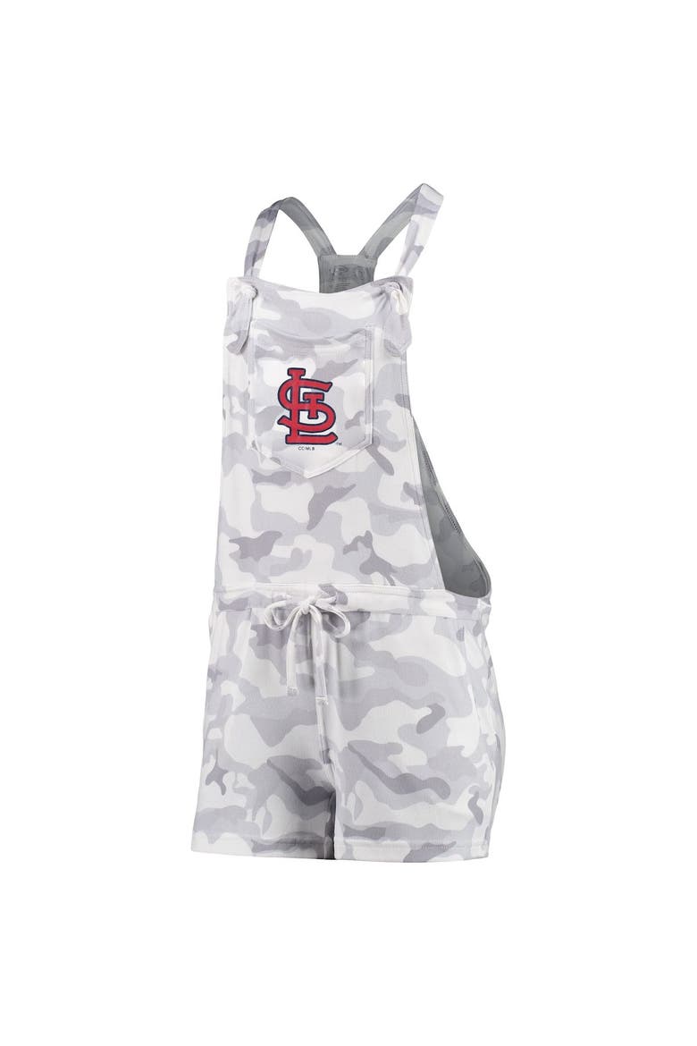 Women's Concepts Sport Gray St. Louis Cardinals Camo Overall Romper, Alternate, color, Gray
