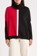 PATRIZIA LUCA Colorblocked Boxy Turtleneck Sweater
