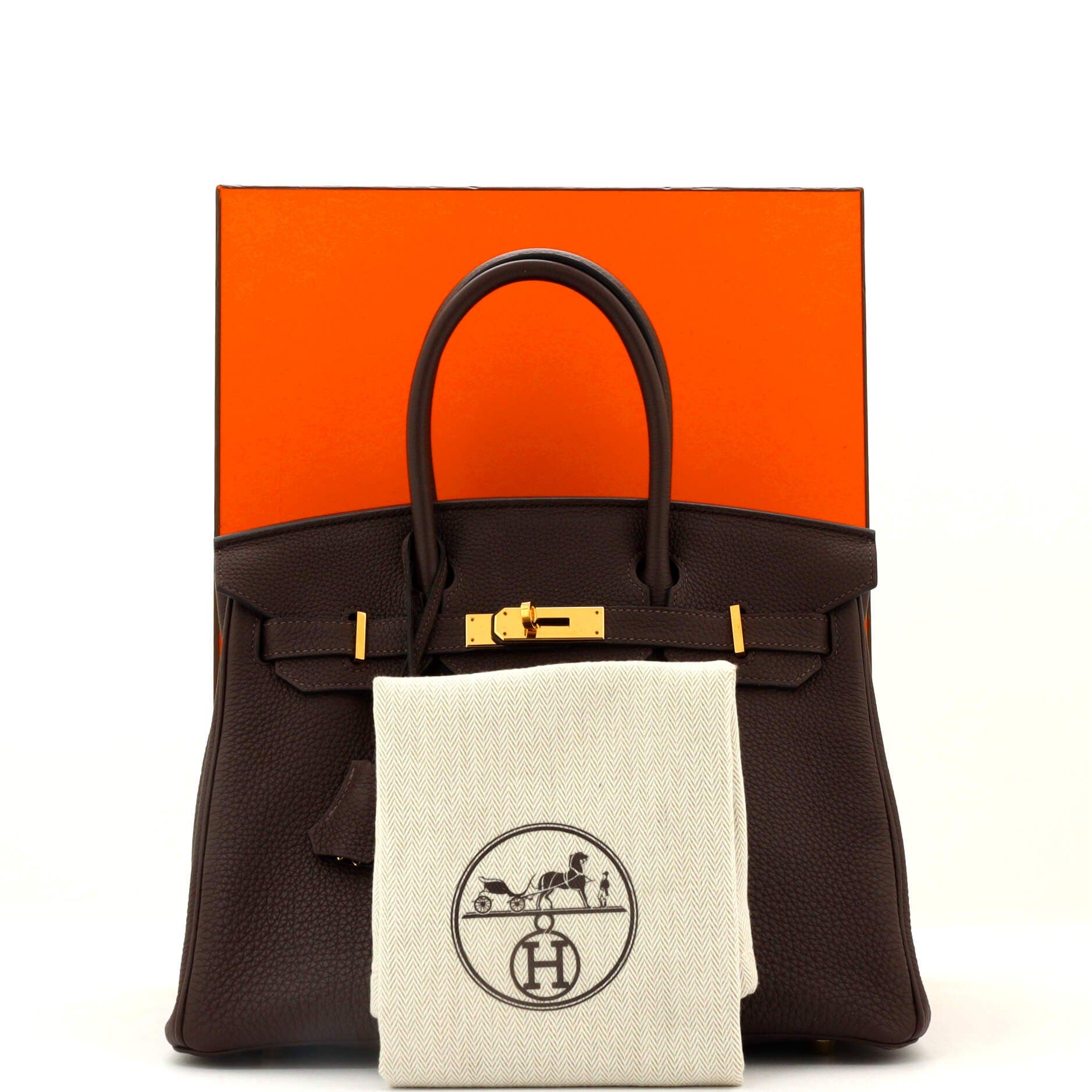 Pre-Owned Hermes Birkin Handbag Brown Togo with Gold Hardware 30, Alternate, color, 