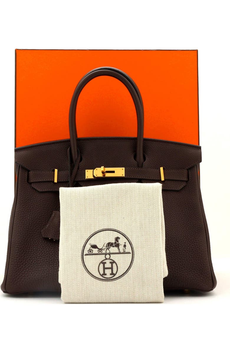 Pre-Owned Hermes Birkin Handbag Brown Togo with Gold Hardware 30, Alternate, color,