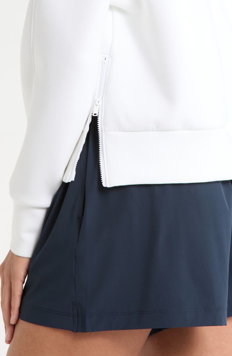 Zella Sporty Half Zip Sweatshirt, Alternate, color, White