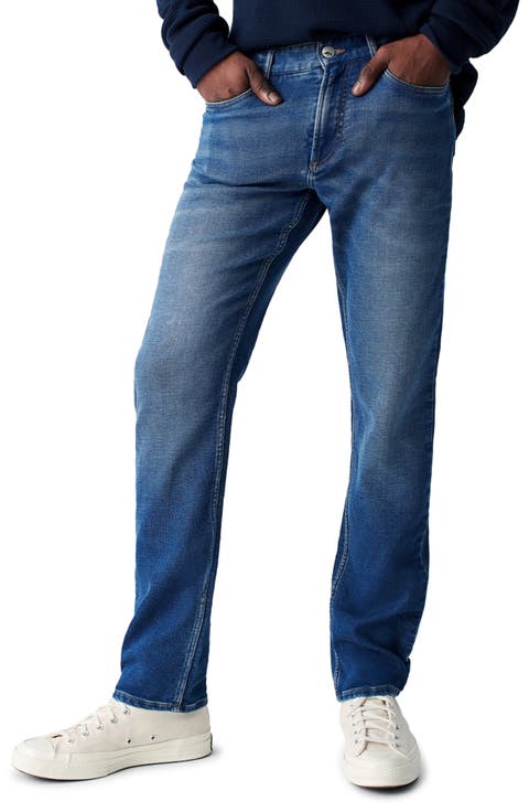 Stretch Terry Straight Leg Jeans (Easton Wash)