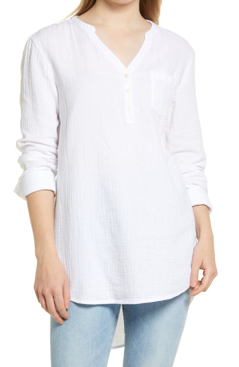 Caslon<sup>®</sup> Women's Long Sleeve High/Low Tunic, Main, color,