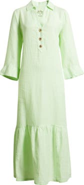 Lilly Pulitzer® Alora Ruffle Hem Linen Maxi Dress
