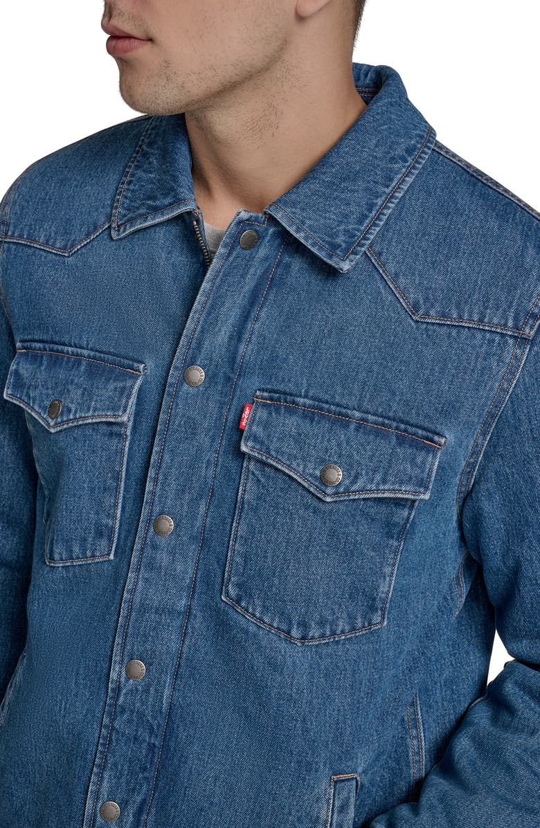 Levi's Western Shirt Jacket, Alternate, color, Medium Wash Denim