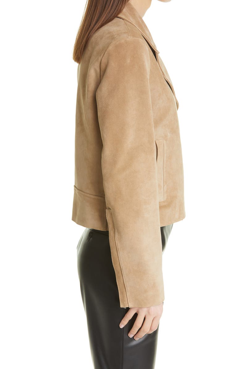 Theory Suede Moto Jacket, Alternate, color, 