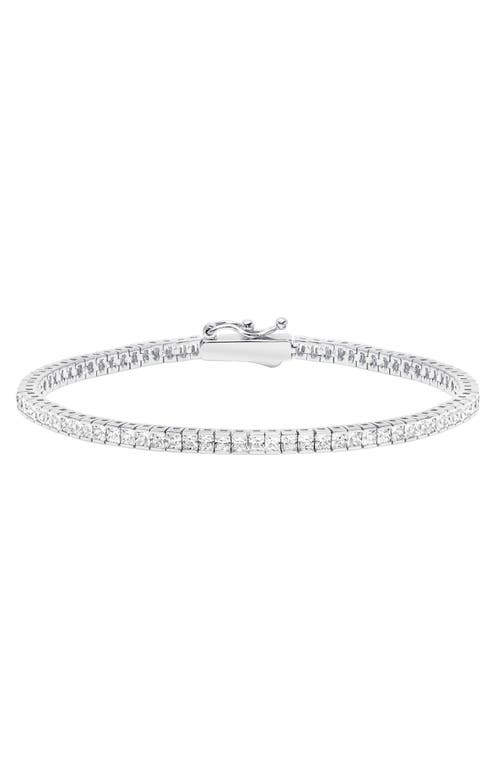 Crislu Princess Cubic Zirconia Tennis Bracelet in Platinum 