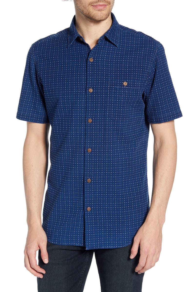 Faherty Coast Regular Fit Print Organic Cotton Shirt, Main, color, 
