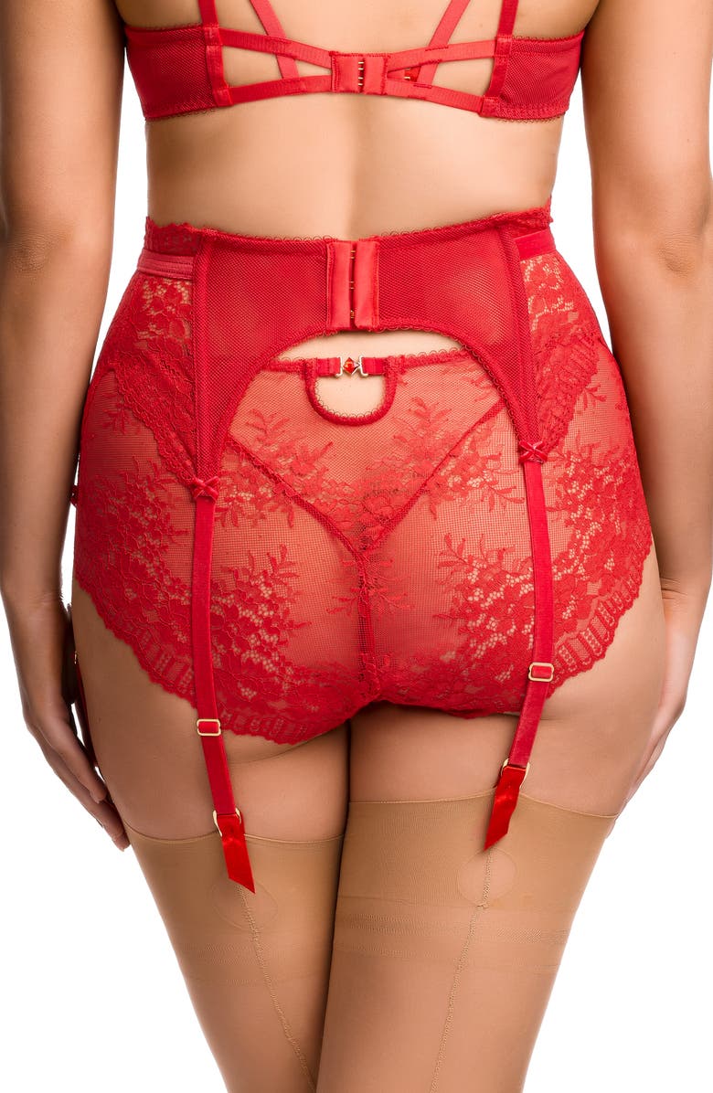Dita Von Teese Floradora Lace Garter Belt, Alternate, color, 