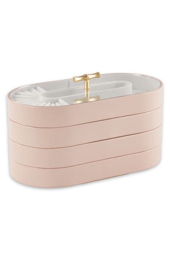 Bey-berk Lily Jewelry Tray In Pink