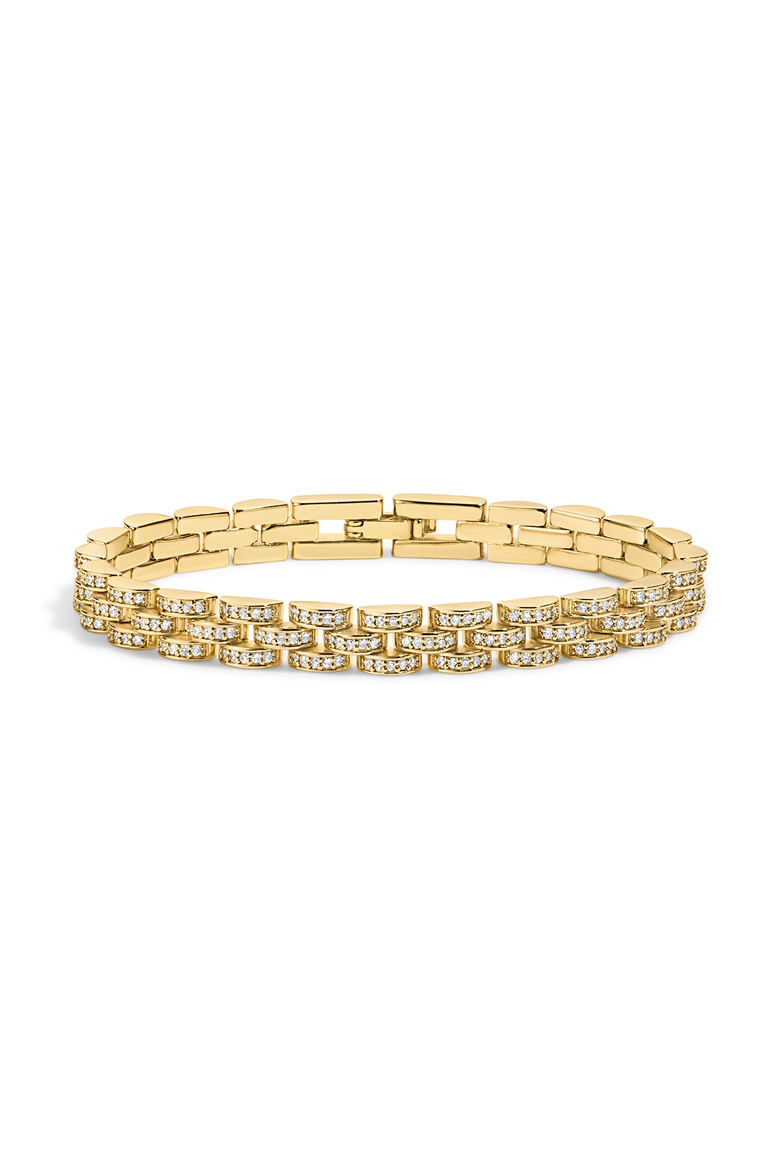 Mini Bennett Crystal Bracelet, Main, color, GOLD
