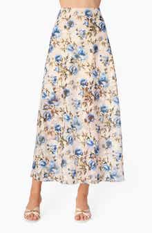 Jayna Floral Burnout Chiffon Maxi Skirt