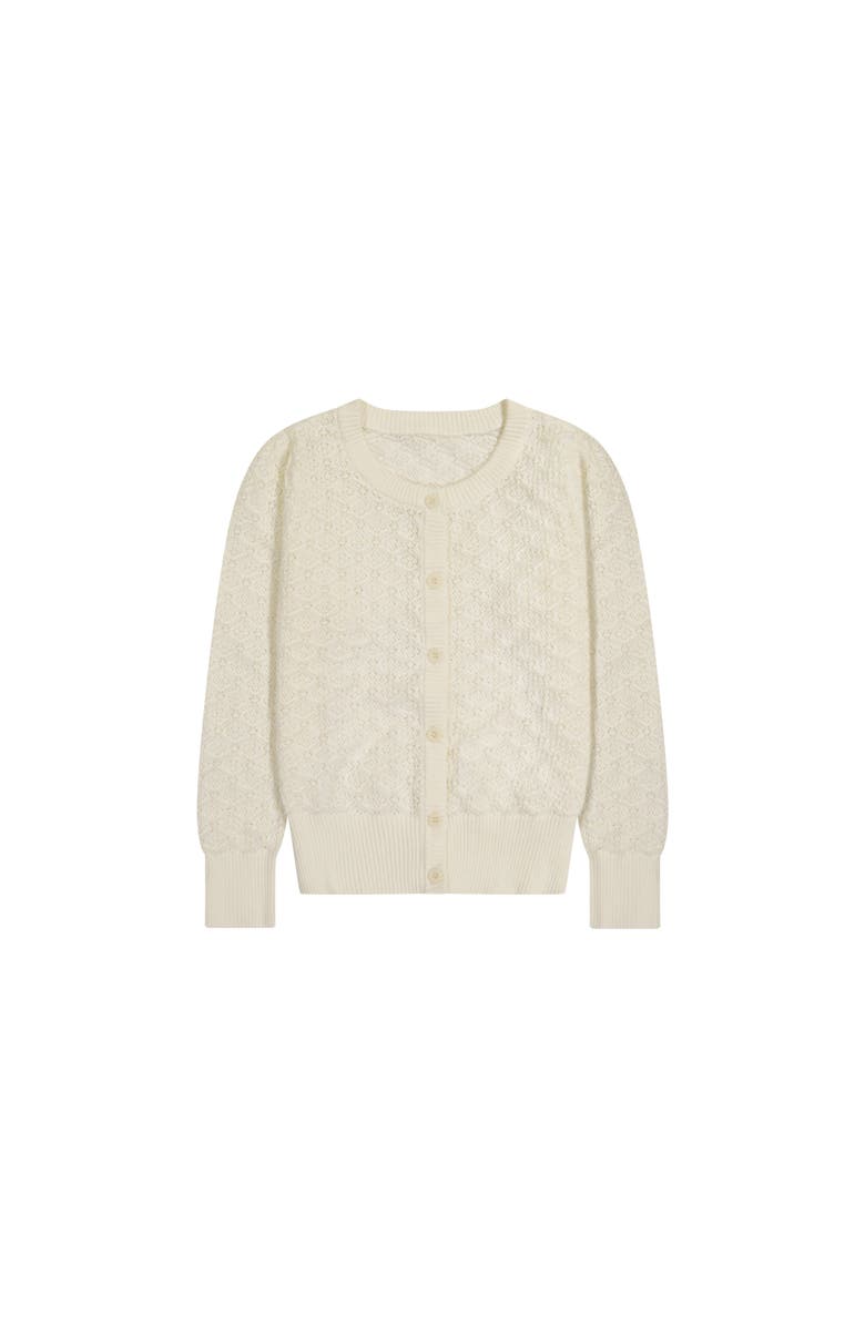 Busy Bees Mia Classic Cotton Lace Cardigan, Main, color, Cream