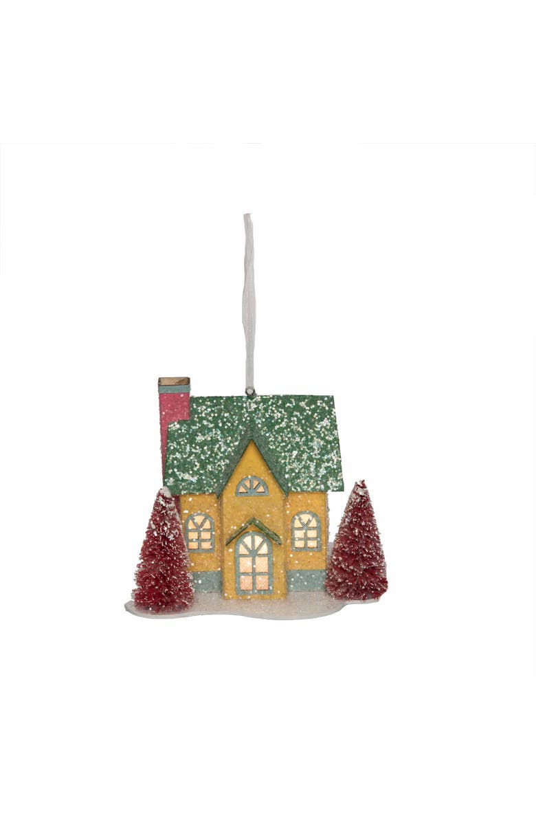 carol & frank Boho Christmas Houses Ornament Set of 3, Alternate, color, Green