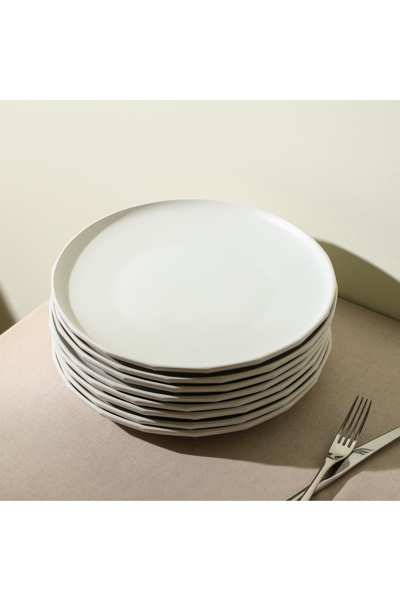 Rio Stoneware 4-Piece Dinner Plate Set, Alternate, color, Beige